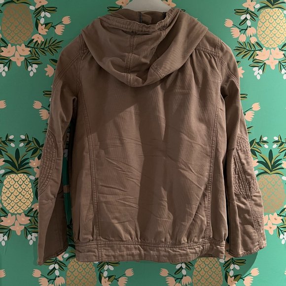 I. Spiewak and Sons Khaki Cotton jacket. Hooded, side zip jacket. - Picture 3 of 3